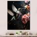 Latitude Run® Lacreisha Gray Coral Hummingbird Portrait Vibrant II Framed On Canvas Print Canvas, Cotton in Gray/Pink | 20 H x 12 W x 1 D in | Wayfair