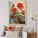 Red Barrel Studio® Red Geraniums Scarlet Bloom Patchwork II - Floral & Botanical Wall Art Living Room Canvas, in Blue/Green/Red | Wayfair