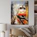 Red Barrel Studio® White Red Train Journey - Modern Canvas Art Print Canvas, Cotton in Red/Yellow | 20 H x 12 W x 1 D in | Wayfair