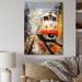 Red Barrel Studio® White Red Train Journey - Modern Canvas Art Print Canvas, Cotton in Red/Yellow | 20 H x 12 W x 1 D in | Wayfair