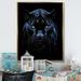 Ebern Designs Black Blue Panther Onyx Majesty Scratch On Canvas Print Metal in Black/Blue | 32 H x 24 W x 1 D in | Wayfair