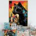 Bungalow Rose Black Orange Panther Popart On Canvas Print Metal in Black/Orange/Yellow | 40 H x 30 W x 1.5 D in | Wayfair