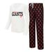 Women's Concepts Sport White/Black San Francisco Giants Long Sleeve V-Neck T-Shirt & Gauge Pants Sleep Set