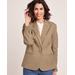 Blair Women's Lined Blazer - Brown - 12P - Petite