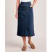 Blair Women's DenimEase™ Flat Waist Midi Skirt - Denim - 16W - Womens