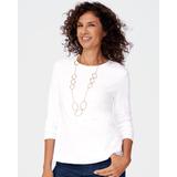 Blair Women's Essential Knit Long Sleeve Tee - White - PXL - Petite