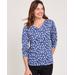 Blair Women's Sweetheart Pointelle Top - Blue - 3XL - Womens