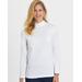 Blair Women's Essential Knit Long Sleeve Mock Top - White - PXL - Petite