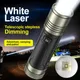 Lampe de poche laser blanche super lumineuse lumière LED torche aste de type C interface de