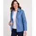 Blair Women's Quilted Zip-Front Coat - Blue - L - Misses