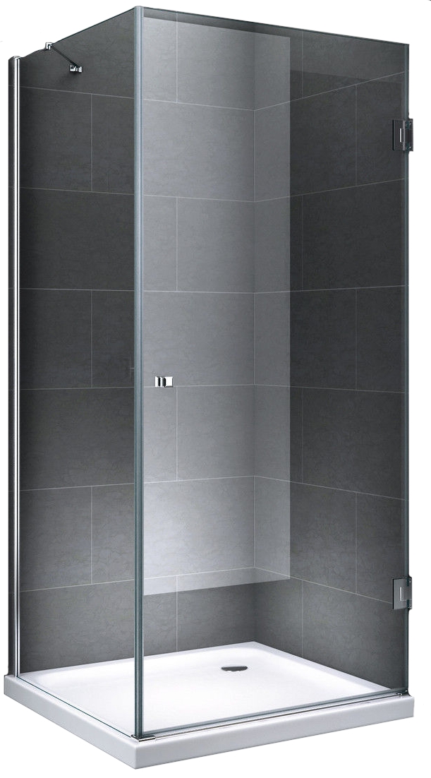 Duschkabine Eger Größe: 90 x 90 x 190 cm Klarglas mit Duschtasse und Ablauf Image