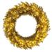 Vickerman 730126 - 24" Gold Fir Wreath DuraLit 50WW (K235525LED) Gold Colored Christmas Wreath