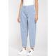 Cordhose GANG "94Silvia Cropped" Gr. 31 (40), N-Gr, blau (smoked sky) Damen Hosen Cordhosen