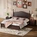 3-Pieces Vintage Bedroom Sets, Dark Walnut