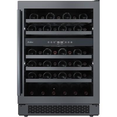 Avallon AWC242D 24" Wide 45 Bottle Capacity Built-In Wine Cooler - Black Stainless Steel