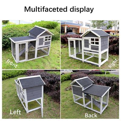 Deluxe Wooden Chicken Coop Hen House Rabbit Cage - 48.00"L * 24.40"W * 36.80"H