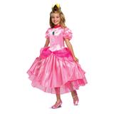 Girls Youth Princess Peach Super Mario Bros. Deluxe Costume