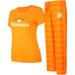 Women's Concepts Sport Orange/White Clemson Tigers Arctic T-Shirt & Flannel Pants Sleep Set