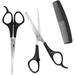 NOGIS 3 Pcs Hair Cutting Scissors Set Professional Haircut Scissors Kit with Cutting Scissors Thinning Scissors Comb Black Hairdressing Shears Set for Barber Salon Home