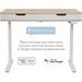 Realspace Smart Electric 48inW Height-Adjustable Desk, White/Natural