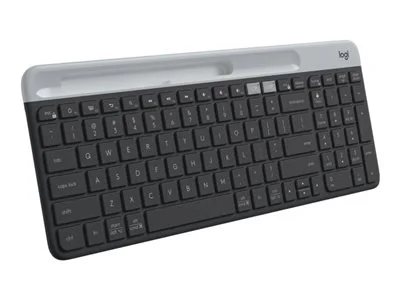 Logitech K585 Slim Multi-Device Wireless Keyboard with Phone Stand - Graphite