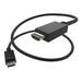 UNC 3ft DisplayPort Male to HDMI Cable Male, Black