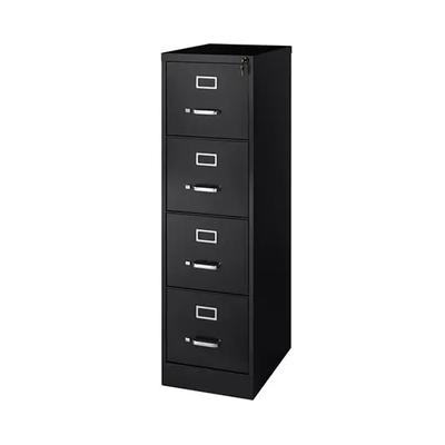 Office Depot WorkPro 22inD Vertical 4-Drawer File Cabinet, Metal, Black