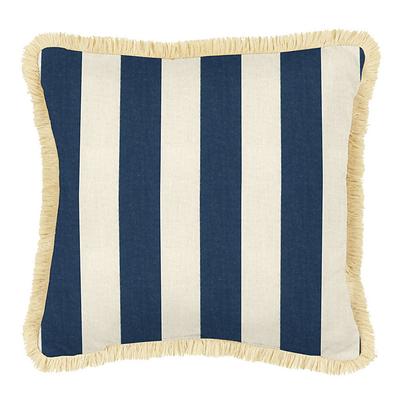 Fringed Pillow - 20 inch square - Canvas Taupe Sunbrella, Sand - Ballard Designs