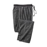 Men's Big & Tall KingSize Coaches Collection Fleece Open Bottom Pants by KingSize in Heather Slate Stripe (Size L)