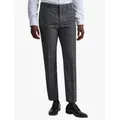 Ted Baker Zion Slim Fit Wool Trousers, Charcoal Check