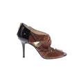 MICHAEL Michael Kors Heels: Slip-on Stilleto Cocktail Party Brown Snake Print Shoes - Women's Size 9 1/2 - Open Toe