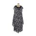 Vilshenko Casual Dress - Midi: Black Floral Dresses - Women's Size 3