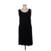 Avenue Casual Dress - A-Line Scoop Neck Sleeveless: Black Print Dresses - Women's Size 14 Plus