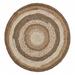 Brown/White Round 4' Area Rug - Rosecliff Heights Douros Brown/Beige/Ivory Striped Modern Farmhouse Handmade Hand Braided Jute/Sisal Indoor Area Rug Jute & Sisal | Wayfair