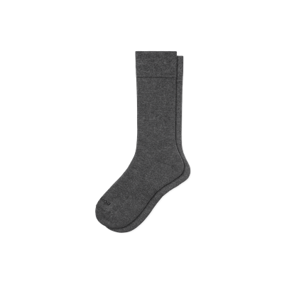 Men's Dress Calf Sock - Dark Charcoal - Medium - Cotton Blend - Bombas