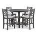 Lark Manor™ Arvle Round 42" Dining Set Wood/Upholstered in Gray | 36 H x 42 W x 42 D in | Wayfair 77A5236ECA3545ED9D57567A4D593563