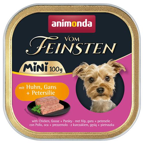 64x 100g animonda vom Feinsten Adult Mini mit Huhn, Gans + Petersilie Hundefutter nass