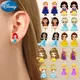 Boucles d'oreilles à tige thème princesse Disney pour femme Elsa Blanche-Neige Cendrillon