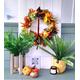 Autumn faux plant, wreath, candle, pumpkin bundle offer