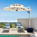 11FT Patio Cantilever Umbrella Double Top Round Umbrella Base Included