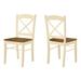 Monarch Specialties - Dining Chair, Set Of 2, Side, Kitchen, Dining Room, Wood Legs - 17.5"L x 19.25"W x 35.75"H