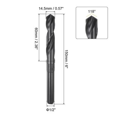2pcs Black Oxide High Speed Steel 9341 1/2