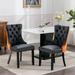 Modern High-end Tufted Solid Wood Dining Chairs Set of 2 w/ Velvet Upholstered Side Chair & Nailhead Trim Comfy Reception Chair