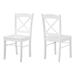 Monarch Specialties - Dining Chair, Set Of 2, Side, Kitchen, Dining Room, Wood Legs - 17.5"L x 19.25"W x 35.75"H