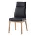 ACME Raquan Upholstered Side Chairs in Black and Walnut (Set of 2)