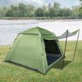 Tenozek Easy Automatic Pop-Up Camping Tents for 2/3/4 Person Instant Quick Setup Lightweight Family Tent for Beach Camping Hiking Mountaineering Green