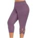 GERsome Capri Pants for Women Casual Pull On Yoga Dress Capris Work Jeggings Athletic Golf Crop Pants