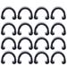 100pcs Wire Clamps Tubing Clips Mountain Bike C Shaped Buckle Bike Line Pipe Fixing Pipe Clamp Line Clips for Bike Outdoor Riding (Black)