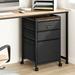 CREATIVE HOBBIES File Cabinet with 4 Drawer Mobile Filing Cabinet Filing Cabinet Fabric Vertical File Cabinet with Wheels Under Desk Office Cabinet