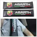 Vestian 2X Carbon Fiber Sport Abarth Seat Belt Cover Shoulder Pad Cushion for Abarth Racing